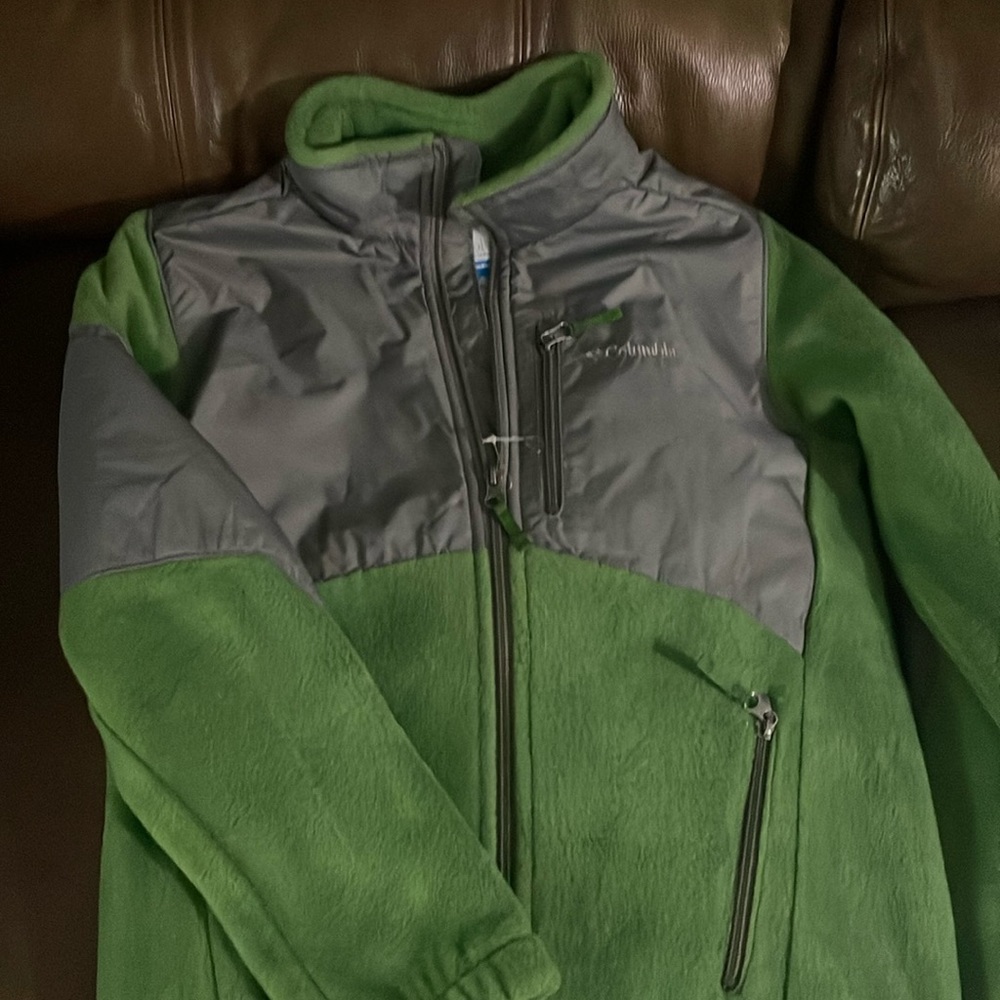 Columbia Jacket 10/12 Green/Grey Boys